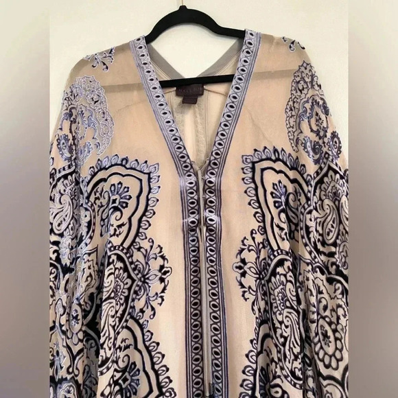 Hale Bob Silk Cut Velvet Caftan Sz XS to S - Picture 3 of 9
